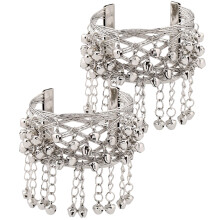 2Stk Bauchtanz Kleidung Mit Armbändern Schellen Für Frauen