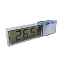 3D LED Fischtank Thermometer Mit Saugnapf Für Aquarium Silber