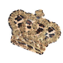 Leopard Krone Patch Mit Pailletten Für Pullover Und T Shirt