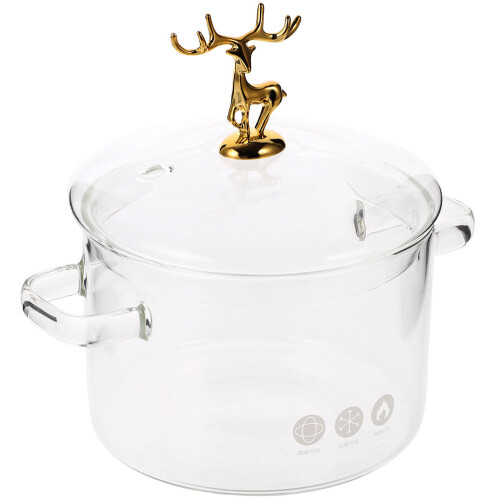High Borosilicat Bratentopf Mit Elchdesign Deckel Topf