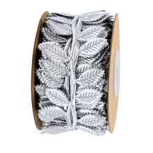 10 Meter Blätter Band Silber Für Geschenkverpackung DIY