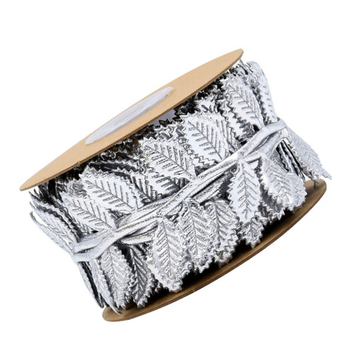10 Meter Blätter Band Silber Für Geschenkverpackung DIY 2