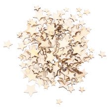 200Stk Beige Holzpentagramm Holzanhänger Holzstücke Für DIY Dekor