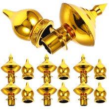 Raindrops 12 Pcs Festival Flag Pole Head Accessories