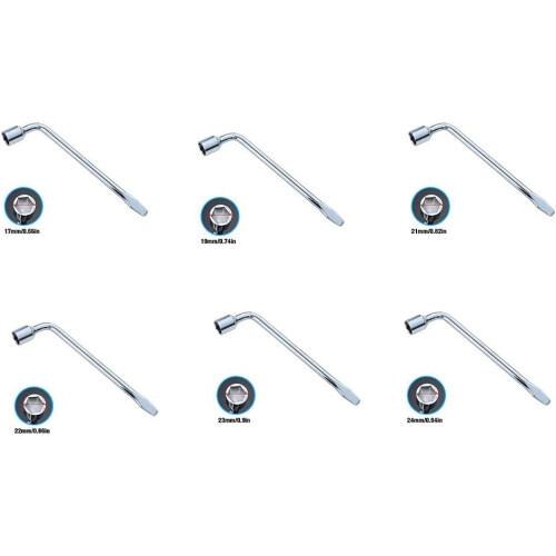 Adjustable Wrench 23mm Lug Nut Socket, Silver Metal Car Wheel Spanner, Durable Wheel Socket Tool for Lug Nuts 2