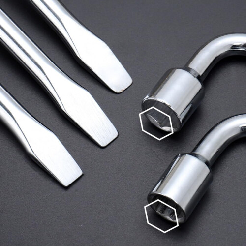 Adjustable Wrench 23mm Lug Nut Socket, Silver Metal Car Wheel Spanner, Durable Wheel Socket Tool for Lug Nuts 1