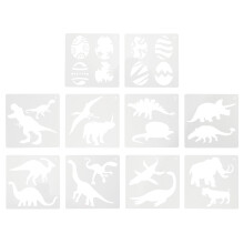 Set Van 8 Herbruikbare Stencils Skull Voor Schilderen Op Doek Kind