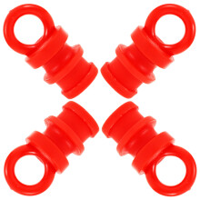 4 Stuks Aluminium Paalkap 5,50x3,00x3,00 Cm Rood