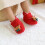 2 Paren Zachte Antislip Babylaarzen 22 Rood 10
