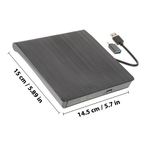 Externer Einbauschacht Cd Dvd Rw Optischer Brenner Schwarz 1