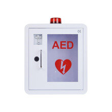 AED Defibrillator Storage Cabinet Wall Mounted With Alarm System Steel Plate Enclosure Fits AED Brands 36 X 20 X 40 CM