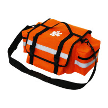 Survival Bag Car Mounted Outdoor Bag Emergency Kit Large Capacity Shoulder Bag Orange Color With Double Zipper