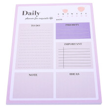 Schedule Notizblock Täglicher Planer Für Und