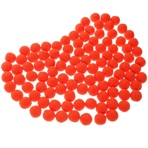 500 Stk. 25 Mm Plüschkugeln Elastisch Für Kinder (Orange)