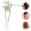 Hair-Chopstick Glazes -Haarstäbchen Für 6