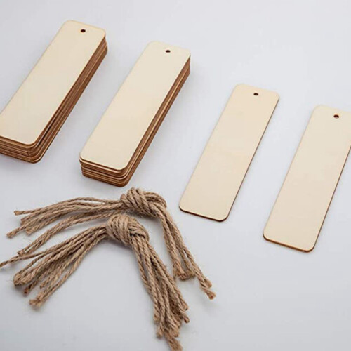 20 Holz Lesezeichen Mit Schnüren 2