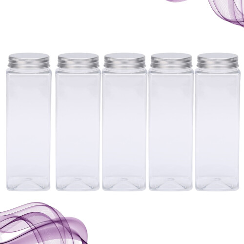 5Stk 500Ml Flaschen Pet Mit Deckel 1