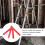 Ladder Hinge Red Galvanized Steel 4pcs 8.7x1.1x0.4in 7