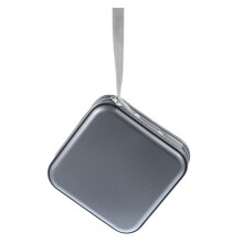 Cd Case Plastic Silver Portable For Home Use 1pack 6.1x6.1in