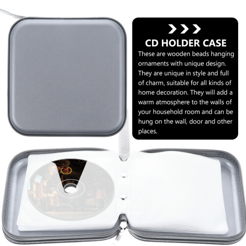 Cd Case Plastic Silver Portable For Home Use 1pack 6.1x6.1in 2