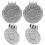 4Stk. Metall Golfball-Marker Hut-Clips 9