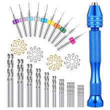 76 Teile Handbohrer Set Präzisionspin Vise Mini Bohrer Aufsätze
