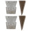 4 Pcs Wedges For Axe Handle Replacement Log Splitting Silver 3