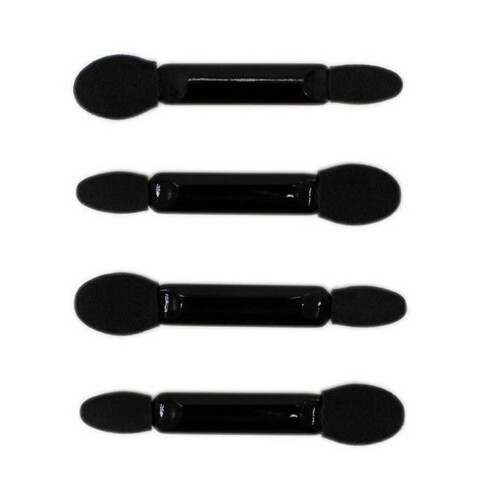 50Stk Schwarze Doppelseitige -Lidschattenpinsel Mit Spitze 1