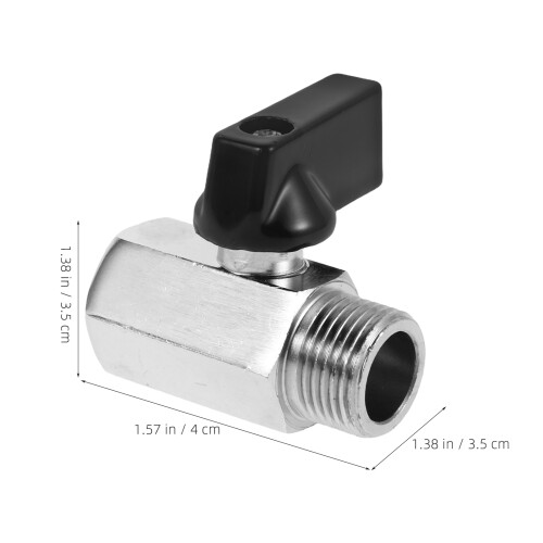 Compact Copper Ball Valve Rv Hot Water Drain Plug Leak Proof 1