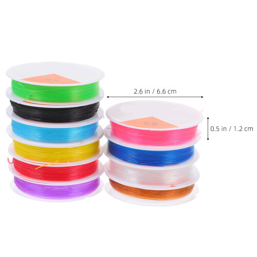 10 Rolls Diy Beading Wires Elastic Jewelry Strings For Bracelet Making 1