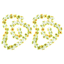 6Stk Mehrfarbiges Sonnenblumen Rattan Ornament Für Party & Bad