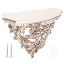 2 Hohlschnitzerei Wanddekoration Blumenregal Europäisch (Gold)