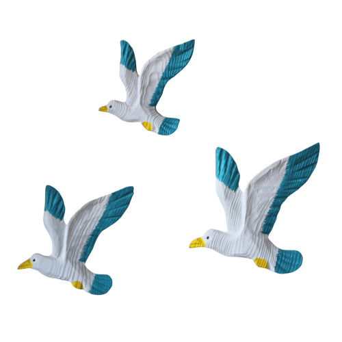 3Stk Mediterraner Seevögel Set Wohnaccessoires