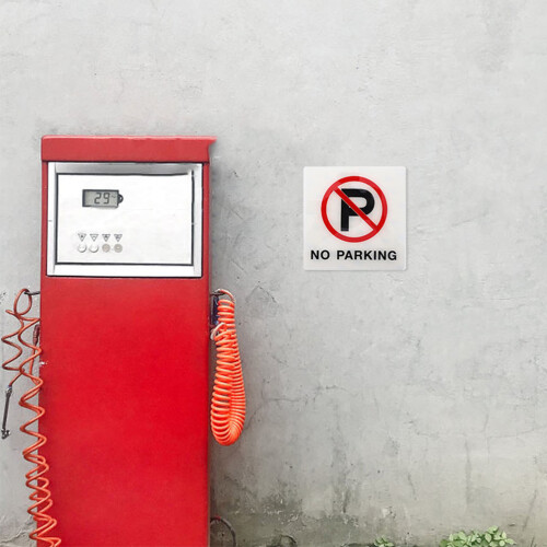 2Stk No Parking Schild Selbstklebend Reflektierend 2