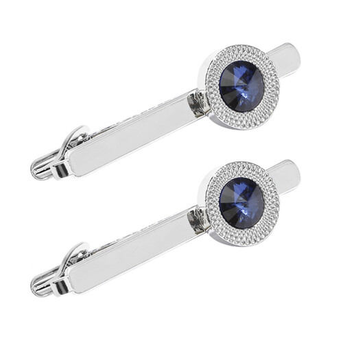 2 Zilverkleurige Legering Dasclip Mode Dasstok