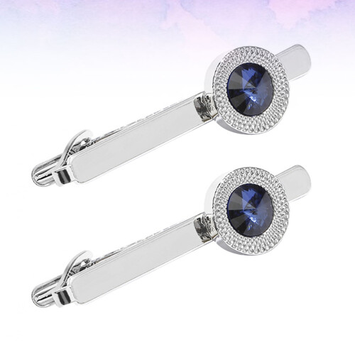 2 Zilverkleurige Legering Dasclip Mode Dasstok 1
