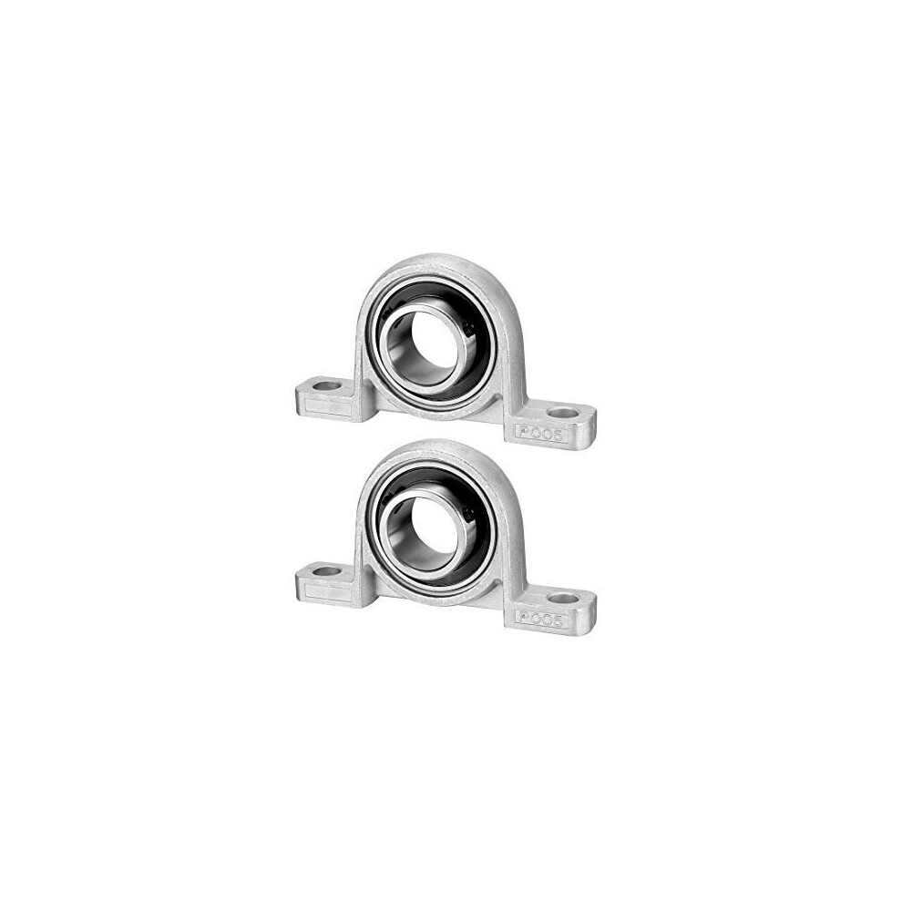 Kp001 Pillow Block Bearing 12Mm Bore, Zinc Alloy/Chrome Steel, Set Of 2 With Locking Screws 9393856325429