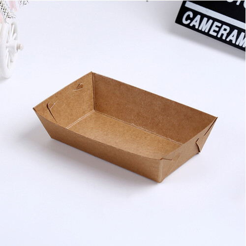 5 Serviertablett Kraftpapier Beschichtet Bootförmig 20 X 6 X 3 Cm 1