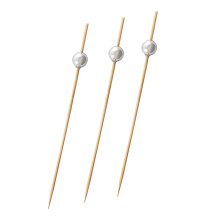 100 12 Cm Cocktailspieße Mit Runden Perlen Für Und