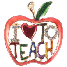 Alloy Brooch Teacher Pin Multicolor Lapel Pin for Clothes