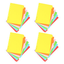 24Stk Binder Trenner Farbige Seitenmarker Schulordner Organizer