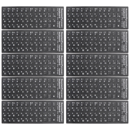 10 Stks Universele Vreemde Taal Keyboard Stickers Pc Layout