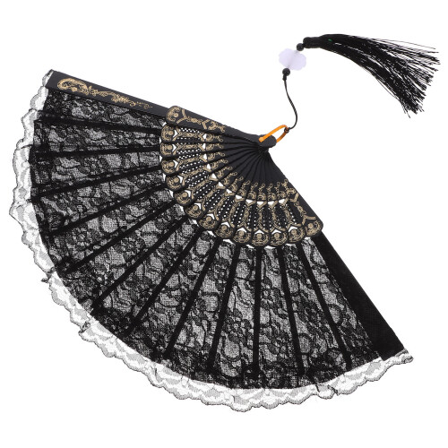 -Handfächer Klappfächer Mit Quaste Chinesischer Vintage-
