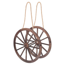 2Stk Holzplanwagen-Rad 7,87 Zoll Vintage Western- Deko
