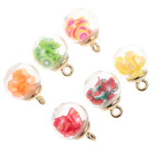 30Pcs Glass Ball Charms Hanging Pendants DIY Craft Accessories