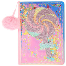 Glitter Notizbuch Flauschig Cartoon Lutscher Muster Scrapbook