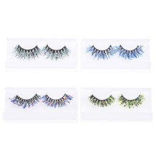 4 Paar Glitzer Kunstwimpern Bunt Für Make-up