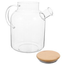 Clear Mit Bambus Deckel 1,8 L Für Blatt- Blühentee