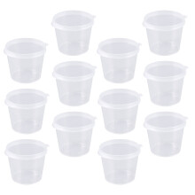 100 Stks Transparante Plastic Portiebekers Met Deksels