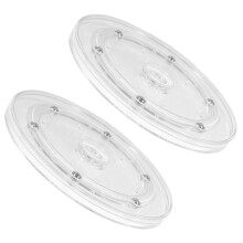 2Stk Kunststoff Drehteller 360 Grad Transparenter Turntable